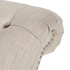 Chaise longue capitonnée de 163 cm – Point sellier, pieds en bois de bouleau, design incurvé