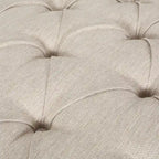 Chaise longue capitonnée de 163 cm – Point sellier, pieds en bois de bouleau, design incurvé