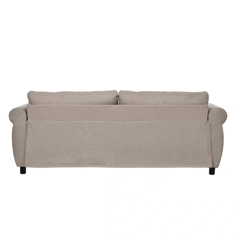 Canapé-lit gigogne 205 cm avec matelas en mousse – Style rétro