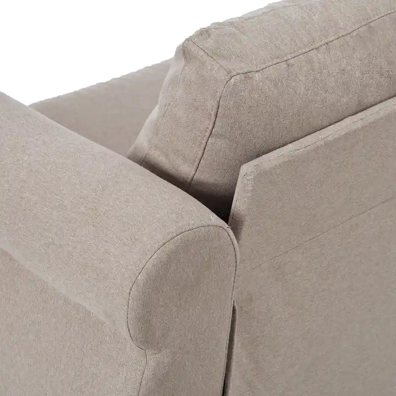Canapé-lit gigogne 205 cm avec matelas en mousse – Style rétro