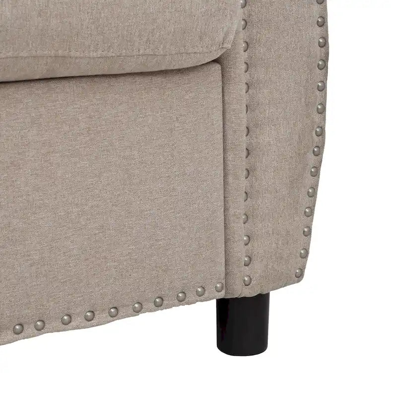 Canapé-lit gigogne 205 cm avec matelas en mousse – Style rétro