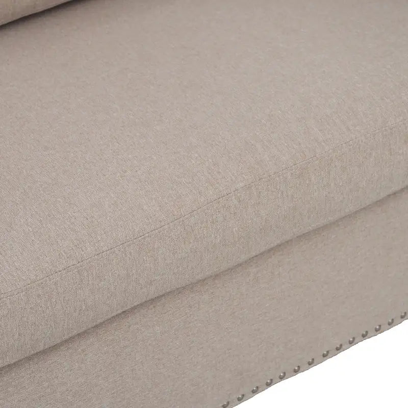 Canapé-lit gigogne 205 cm avec matelas en mousse – Style rétro