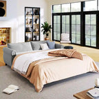 Canapé-lit gigogne 205 cm avec matelas en mousse – Style rétro