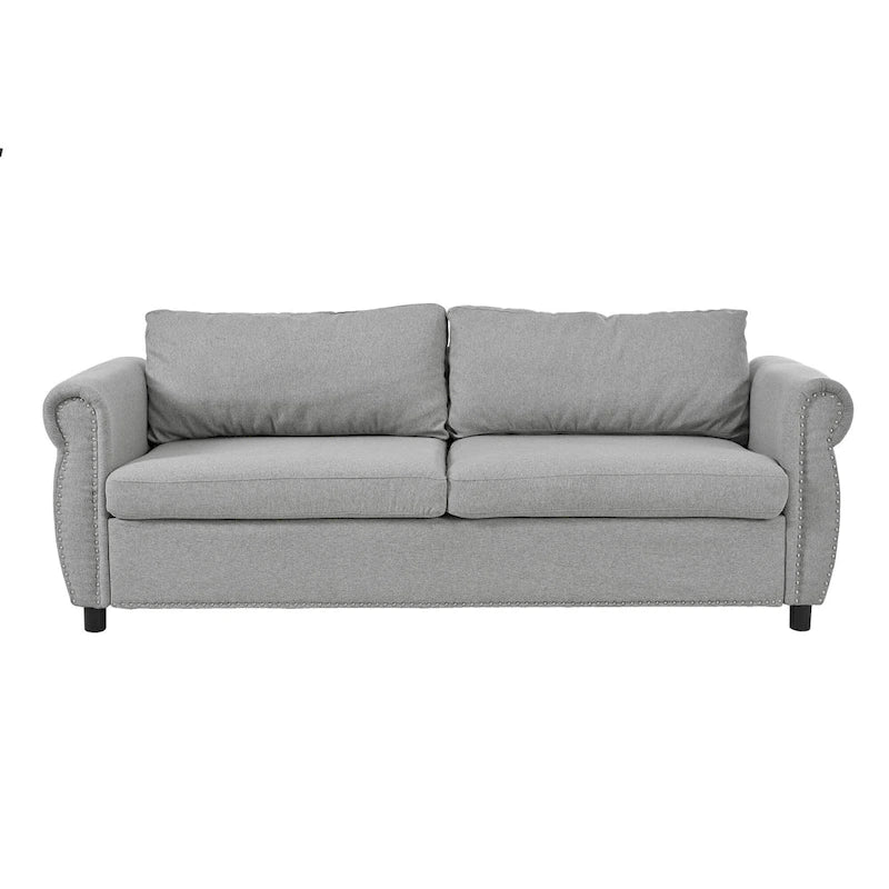 Canapé-lit gigogne 205 cm avec matelas en mousse – Style rétro