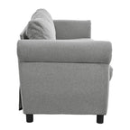 Canapé-lit gigogne 205 cm avec matelas en mousse – Style rétro