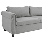 Canapé-lit gigogne 205 cm avec matelas en mousse – Style rétro