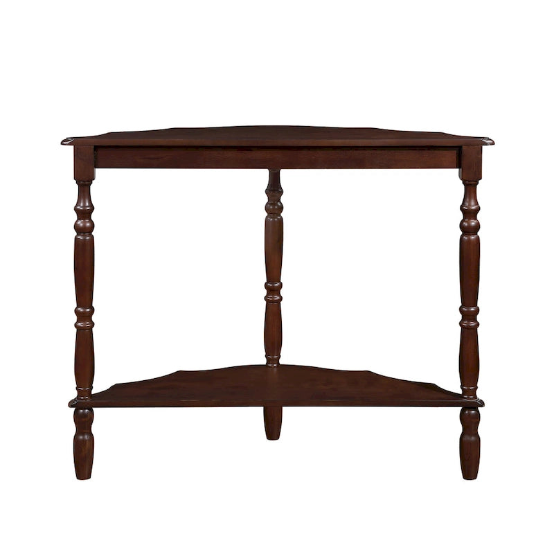 42 Table console demi-lune incurvée rétro avec plateau motif nuage et étagère ouverte, structure et pieds en bois massif