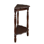 42 Table console demi-lune incurvée rétro avec plateau motif nuage et étagère ouverte, structure et pieds en bois massif