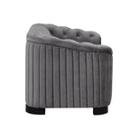 64.3 Canapé deux places en velours, canapé deux places moderne avec coussin d'assise épais amovible, canapé deux places pour 2 personnes
