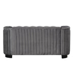 64.3 Canapé deux places en velours, canapé deux places moderne avec coussin d'assise épais amovible, canapé deux places pour 2 personnes