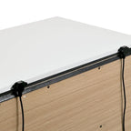 Ensemble de chambre à coucher 3 pièces en bois blanc - Lit, commode et table de chevet modernes