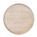 Table basse ronde de 30 po avec plateau amovible – Bois de manguier blanc lavé fait à la main