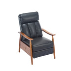 Fauteuil inclinable en similicuir, Fauteuil d'appoint en bois massif pour salon