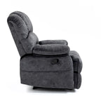 Fauteuil inclinable manuel surdimensionné en tissu pour salon, réglable, avec levier latéral