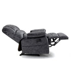 Fauteuil inclinable manuel surdimensionné en tissu pour salon, réglable, avec levier latéral