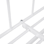 Lit de repos en métal avec tête de lit en forme de maison et lit gigogne double – Cadre de lit pour chambre d'enfants