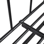 Lit de repos en métal avec tête de lit en forme de maison et lit gigogne double – Cadre de lit pour chambre d'enfants