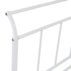 Lit de repos en métal avec tête de lit en forme de maison et lit gigogne double – Cadre de lit pour chambre d'enfants