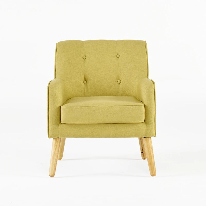 Fauteuil d'appoint moderne en velours capitonné de 25 po avec pieds épingles