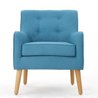 Fauteuil d'appoint moderne en velours capitonné de 25 po avec pieds épingles