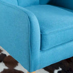Fauteuil d'appoint moderne en velours capitonné de 25 po avec pieds épingles