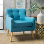 Fauteuil d'appoint moderne en velours capitonné de 25 po avec pieds épingles