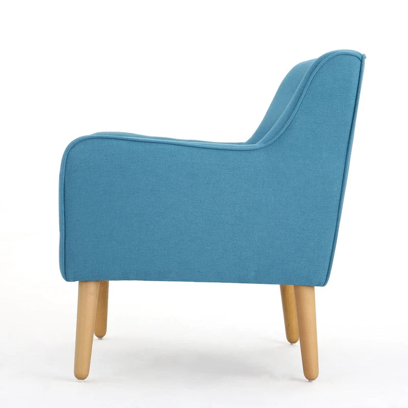 Fauteuil d'appoint moderne en velours capitonné de 25 po avec pieds épingles