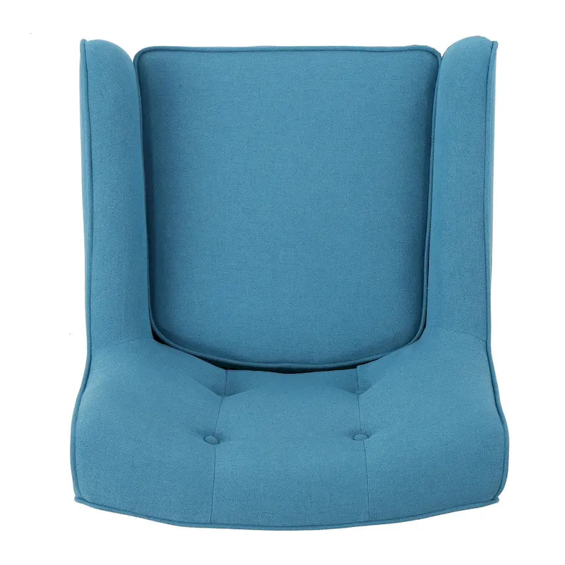 Fauteuil d'appoint moderne en velours capitonné de 25 po avec pieds épingles