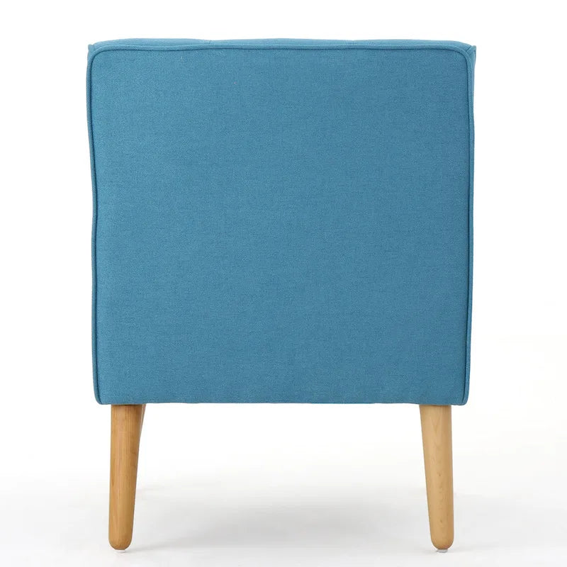 Fauteuil d'appoint moderne en velours capitonné de 25 po avec pieds épingles