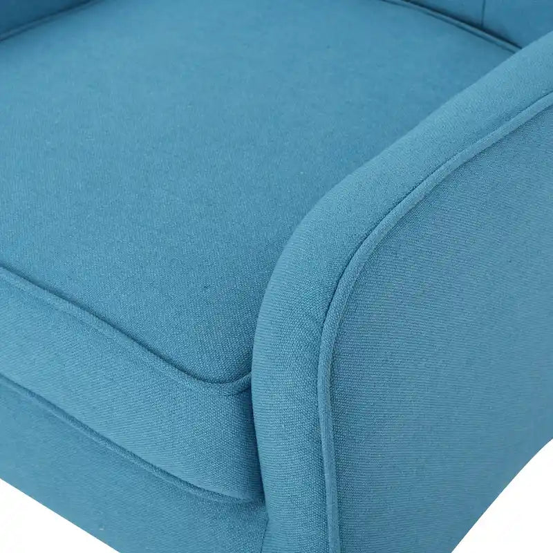 Fauteuil d'appoint moderne en velours capitonné de 25 po avec pieds épingles