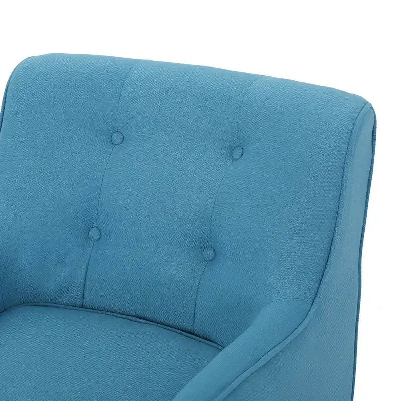 Fauteuil d'appoint moderne en velours capitonné de 25 po avec pieds épingles