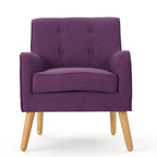 Fauteuil d'appoint moderne en velours capitonné de 25 po avec pieds épingles