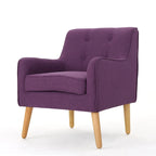Fauteuil d'appoint moderne en velours capitonné de 25 po avec pieds épingles