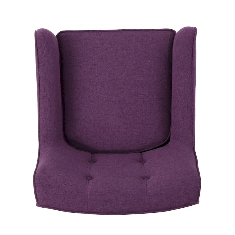 Fauteuil d'appoint moderne en velours capitonné de 25 po avec pieds épingles
