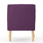Fauteuil d'appoint moderne en velours capitonné de 25 po avec pieds épingles