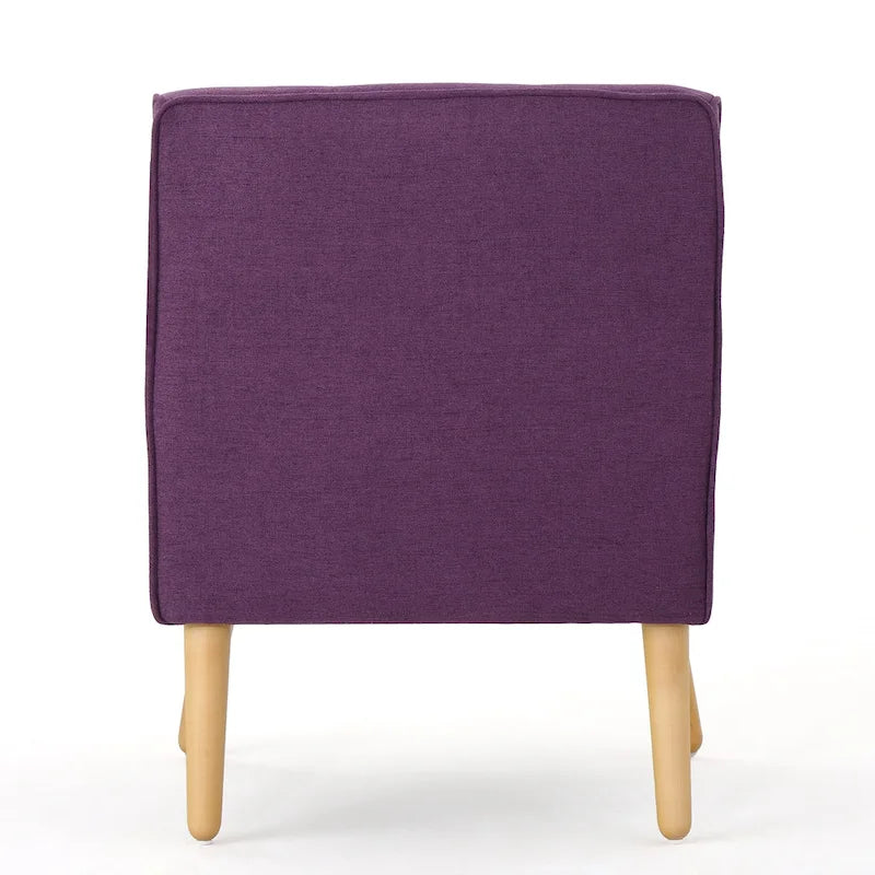 Fauteuil d'appoint moderne en velours capitonné de 25 po avec pieds épingles