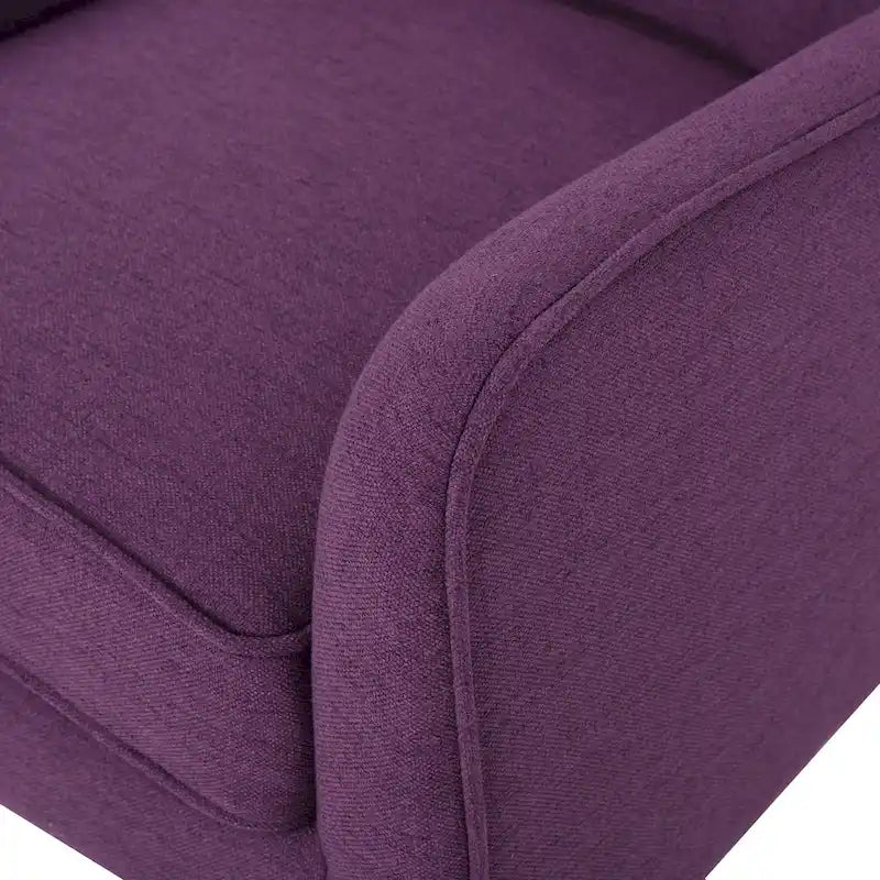 Fauteuil d'appoint moderne en velours capitonné de 25 po avec pieds épingles