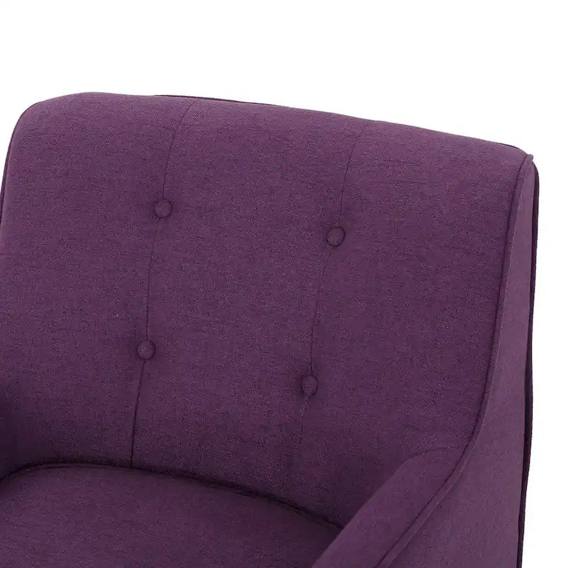 Fauteuil d'appoint moderne en velours capitonné de 25 po avec pieds épingles