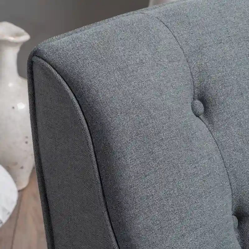 Fauteuil d'appoint moderne en velours capitonné de 25 po avec pieds épingles