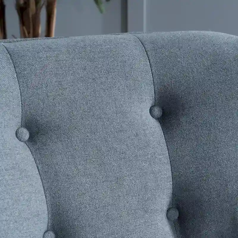 Fauteuil d'appoint moderne en velours capitonné de 25 po avec pieds épingles