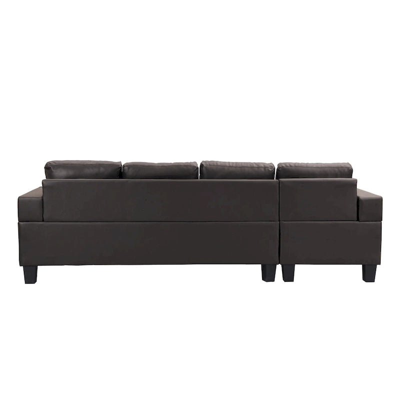 Canapé d'angle 3 places en chenille en forme de L de 250 cm avec méridienne - Salon moderne