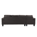 Canapé d'angle 3 places en chenille en forme de L de 250 cm avec méridienne - Salon moderne