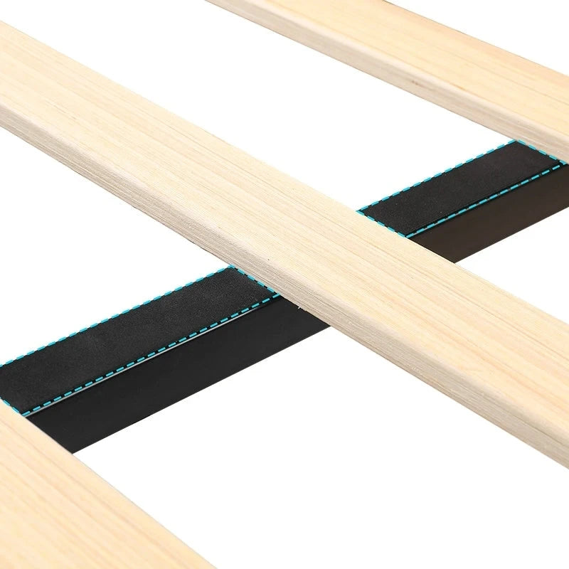 Lit plateforme moderne en velours – Tête de lit capitonnée, cadre en bois de pin, 227 kg