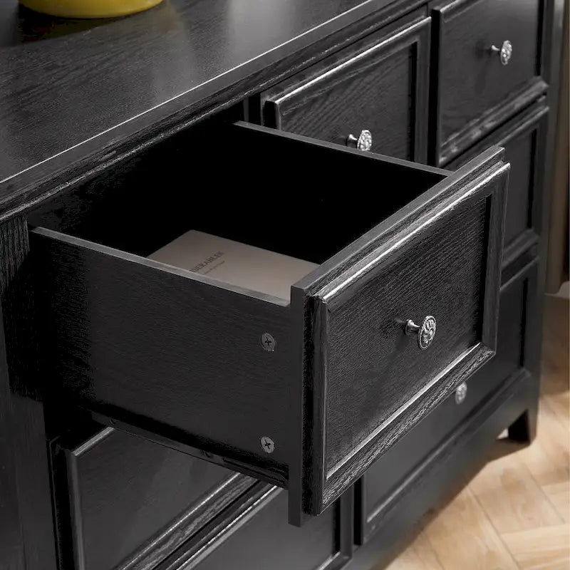 Commode horizontale moderne de ferme à 7 tiroirs, meuble de rangement pour vêtements, tiroirs de rangement pour le salon