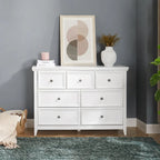 Commode horizontale moderne de ferme à 7 tiroirs, meuble de rangement pour vêtements, tiroirs de rangement pour le salon