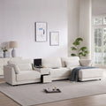 Canapé d'angle en chenille 4 places de 315 cm avec console de rangement - Style moderne