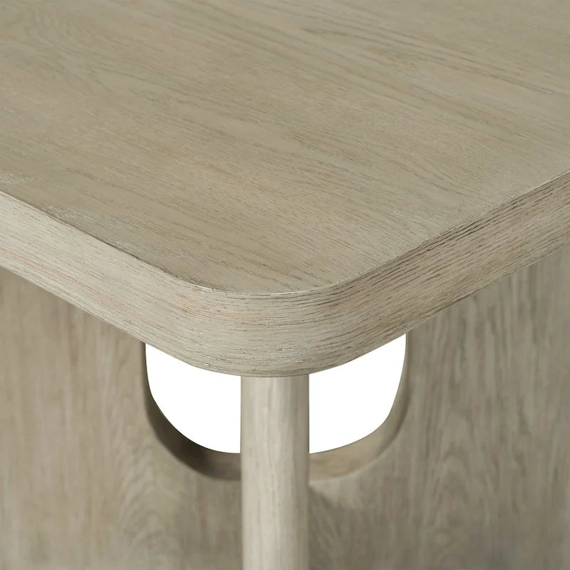 Table à manger carrée en bois massif de 54 pouces, hauteur comptoir - Style moderne