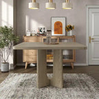 Table à manger carrée en bois massif de 54 pouces, hauteur comptoir - Style moderne