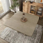 Table à manger carrée en bois massif de 54 pouces, hauteur comptoir - Style moderne
