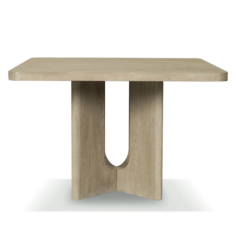 Table à manger carrée en bois massif de 54 pouces, hauteur comptoir - Style moderne